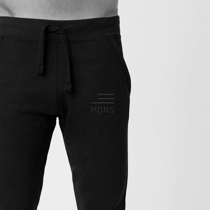 Black jogger Made in Noise Clothing - MDNS Brand Essential jogger detail