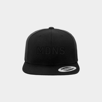 MDNS Black Snapback Cap