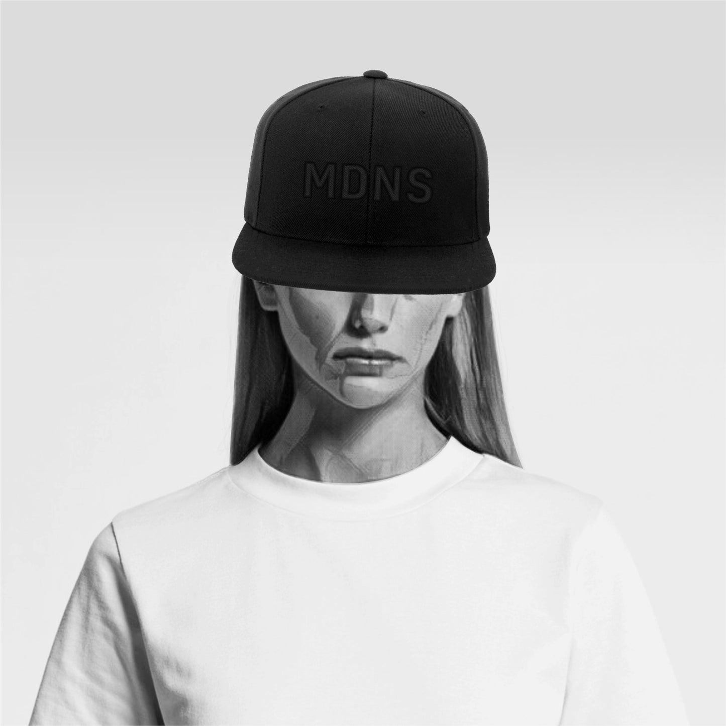 MDNS Black Snapback Cap