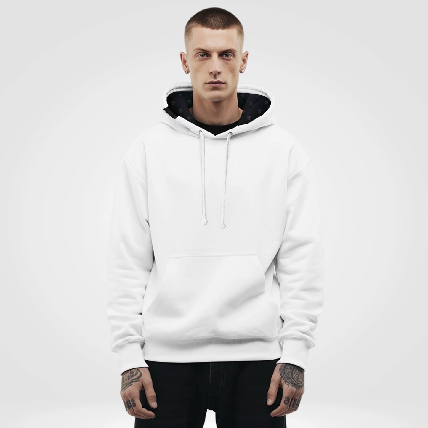 Dark White Hoodie