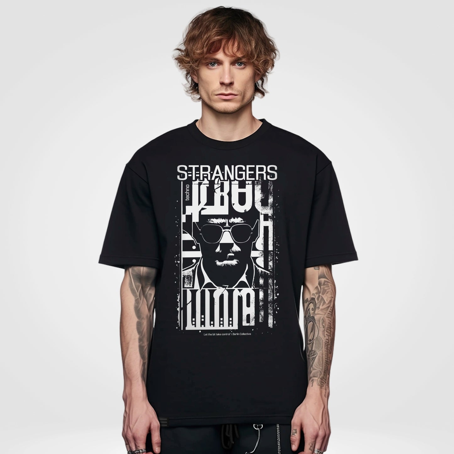 Techno Strangers \ Berlin Black T-shirt