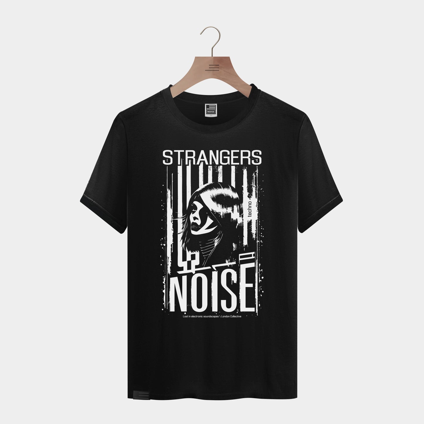 Techno Strangers \ London Black T-shirt